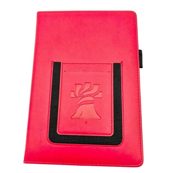 Spector & Co RFID Padded Red Faux Leather Journal Lined Pages 8.5 x 6 - Picture 1 of 7